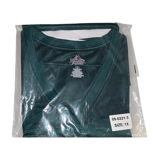 NWT Majestic NFL Philadelphia Eagles Jersey Womens Green Size 1X 11 Carson Wentz - Picture 4 of 6